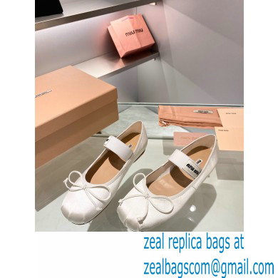 Miu Miu satin Ballerinas white 2023