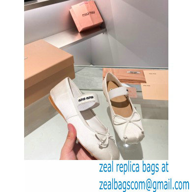 Miu Miu satin Ballerinas white 2023