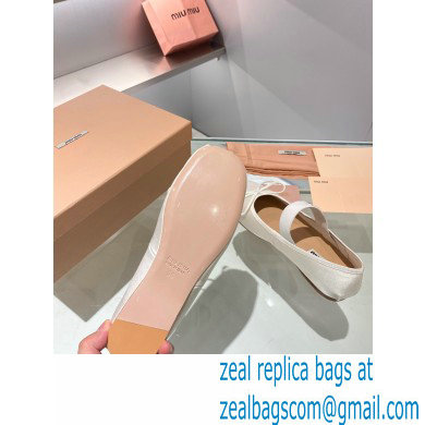 Miu Miu satin Ballerinas white 2023