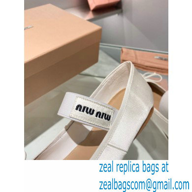 Miu Miu satin Ballerinas white 2023