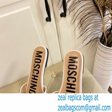 Moschino Metal Logo flat sandals White 2023