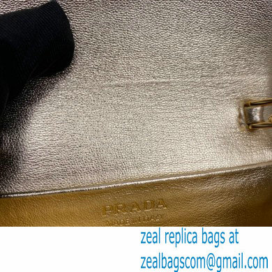 Prada Cardholder with shoulder strap and crystals Bag 1MR024 Gold 2023