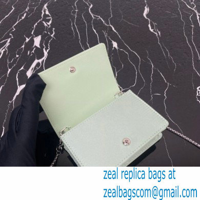 Prada Cardholder with shoulder strap and crystals Bag 1MR024 Green 2022 - Click Image to Close