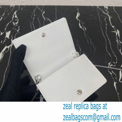 Prada Cardholder with shoulder strap and crystals Bag 1MR024 White 2022