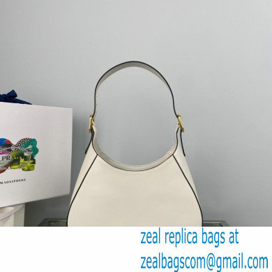 Prada Cleo leather shoulder Bag 1BC179 White 2023