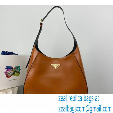 Prada Cleo leather shoulder Bag 1BC181 Brown 2023