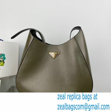 Prada Cleo leather shoulder Bag 1BC181 Dark Green 2023