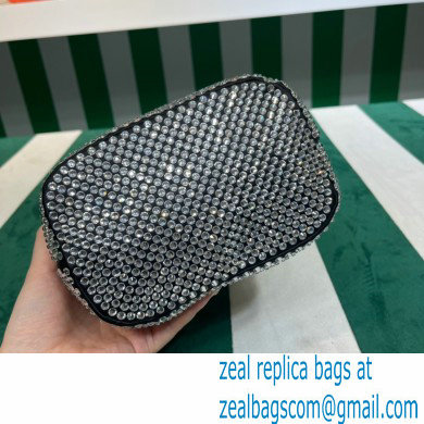 Prada Crystal Bucket Bag 1BE067 black 2022