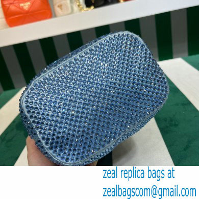 Prada Crystal Bucket Bag 1BE067 blue 2022 - Click Image to Close