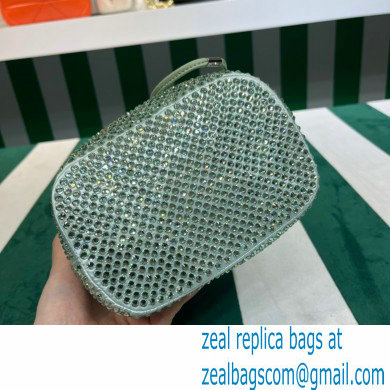 Prada Crystal Bucket Bag 1BE067 green 2022 - Click Image to Close