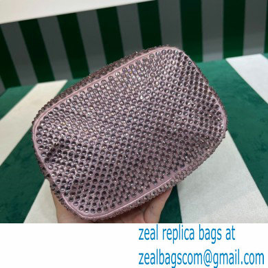 Prada Crystal Bucket Bag 1BE067 pink 2022