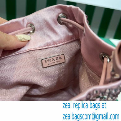 Prada Crystal Bucket Bag 1BE067 pink 2022