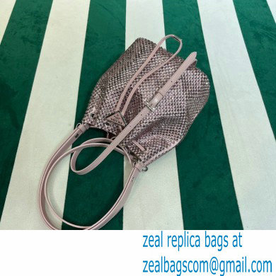 Prada Crystal Bucket Bag 1BE067 pink 2022 - Click Image to Close