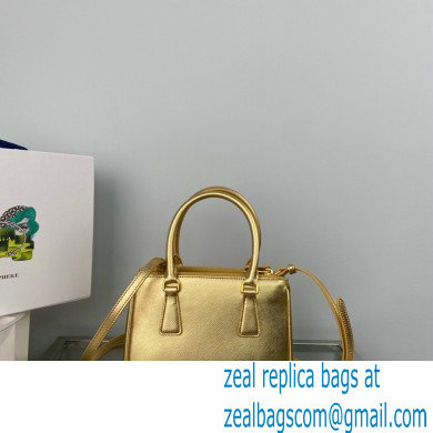 Prada Galleria Saffiano leather Mini bag 1BA906 Gold 2023