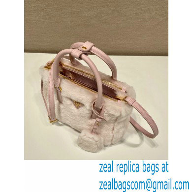 Prada Galleria Shearling Mini Bag 1BA906 PINK 2023