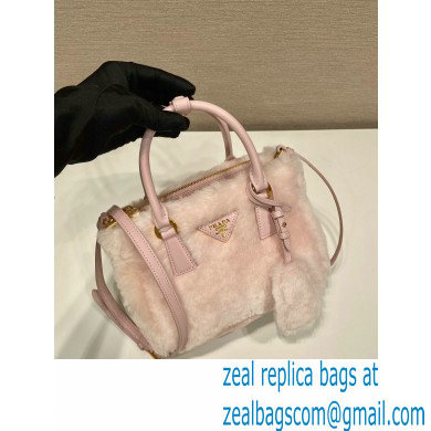 Prada Galleria Shearling Mini Bag 1BA906 PINK 2023