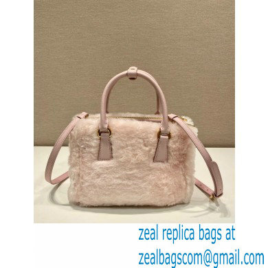 Prada Galleria Shearling Mini Bag 1BA906 PINK 2023