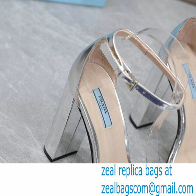 Prada Heel 12.5cm platform 2.5cm Ankle-Strap Pumps Metallic Silver 2023