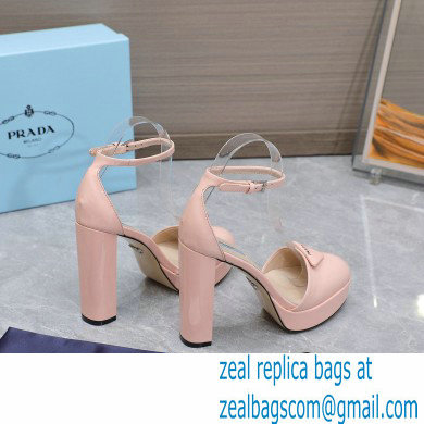 Prada Heel 12.5cm platform 2.5cm Ankle-Strap Pumps Patent Light Pink 2023