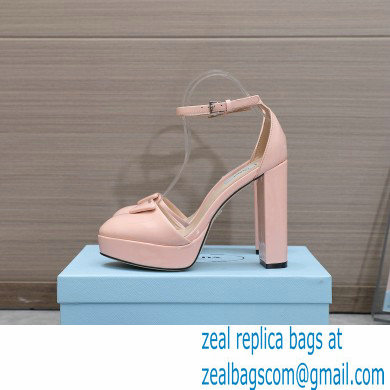Prada Heel 12.5cm platform 2.5cm Ankle-Strap Pumps Patent Light Pink 2023