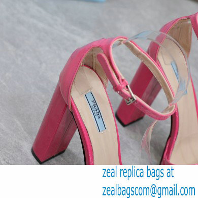 Prada Heel 12.5cm platform 2.5cm Ankle-Strap Pumps Patent Pink 2023