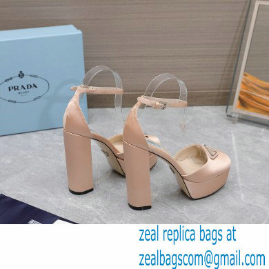 Prada Heel 12.5cm platform 2.5cm Ankle-Strap Pumps Satin Beige 2023