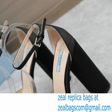 Prada Heel 12.5cm platform 2.5cm Ankle-Strap Pumps Satin Black 2023