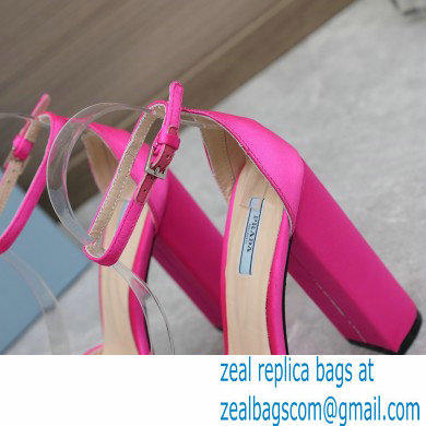 Prada Heel 12.5cm platform 2.5cm Ankle-Strap Pumps Satin Fuchsia 2023