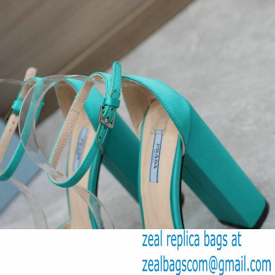 Prada Heel 12.5cm platform 2.5cm Ankle-Strap Pumps Satin Green 2023