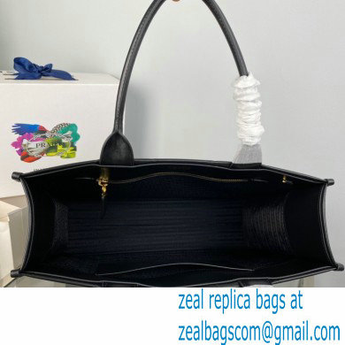 Prada Large leather Symbole bag with topstitching 1BA377 Black 2023 - Click Image to Close