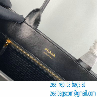Prada Large leather Symbole bag with topstitching 1BA377 Black 2023 - Click Image to Close