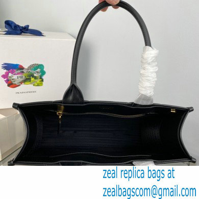 Prada Medium leather Symbole bag with topstitching 1BA378 Black 2023 - Click Image to Close