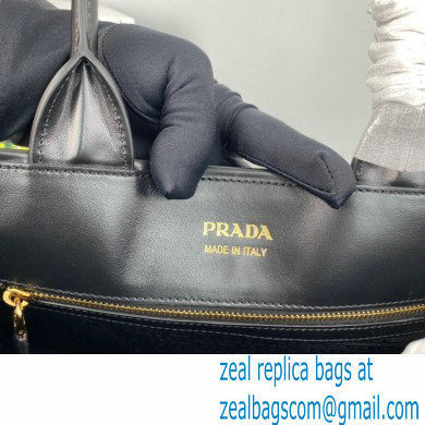 Prada Medium leather Symbole bag with topstitching 1BA378 Black 2023 - Click Image to Close