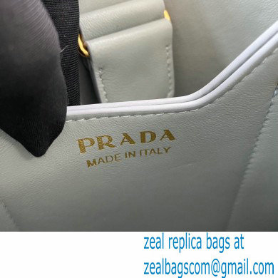 Prada Panier Shearling Mini bag 1BA373 Gray 2023