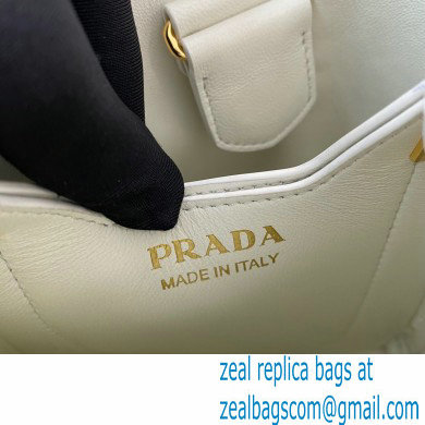 Prada Panier Shearling Mini bag 1BA373 White 2023 - Click Image to Close