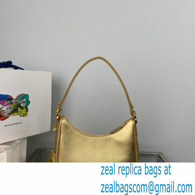 Prada Re-Edition 2005 Saffiano Leather Hobo Bag 1BC204 Gold 2023