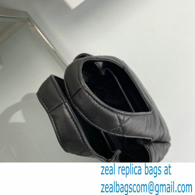 Prada Small nappa-leather tote bag with topstitching 1BG451 Black 2023