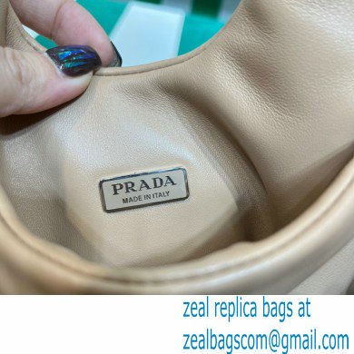 Prada Small padded Soft nappa-leather bag 1BA359 Beige 2023