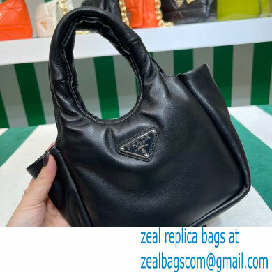 Prada Small padded Soft nappa-leather bag 1BA359 Black 2023