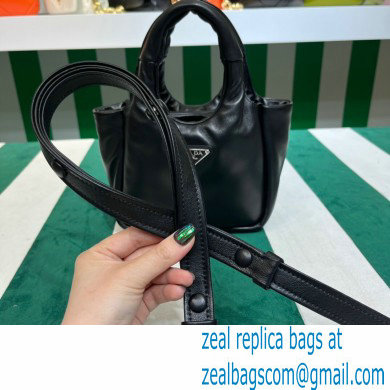 Prada Small padded Soft nappa-leather bag 1BA359 Black 2023