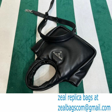 Prada Small padded Soft nappa-leather bag 1BA359 Black 2023