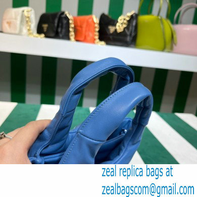 Prada Small padded Soft nappa-leather bag 1BA359 Blue 2023