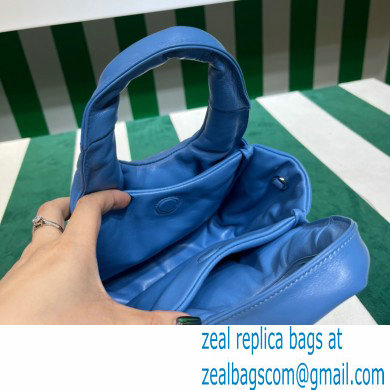 Prada Small padded Soft nappa-leather bag 1BA359 Blue 2023