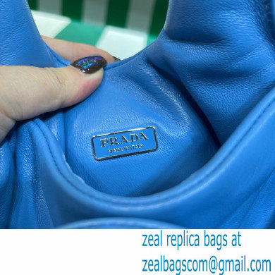 Prada Small padded Soft nappa-leather bag 1BA359 Blue 2023