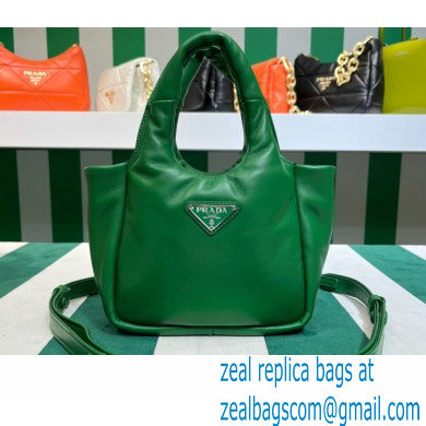 Prada Small padded Soft nappa-leather bag 1BA359 Green 2023