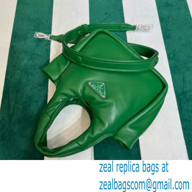 Prada Small padded Soft nappa-leather bag 1BA359 Green 2023 - Click Image to Close