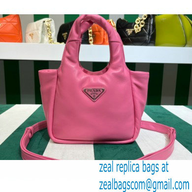 Prada Small padded Soft nappa-leather bag 1BA359 Pink 2023