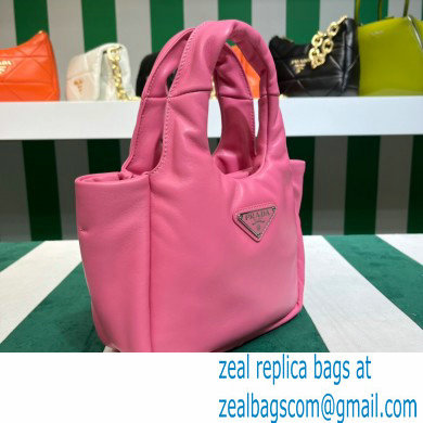 Prada Small padded Soft nappa-leather bag 1BA359 Pink 2023