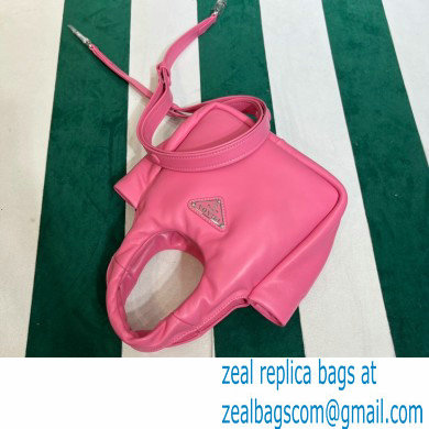 Prada Small padded Soft nappa-leather bag 1BA359 Pink 2023