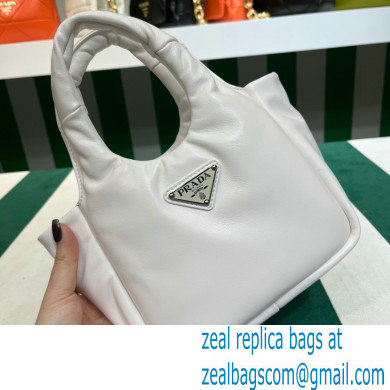 Prada Small padded Soft nappa-leather bag 1BA359 White 2023